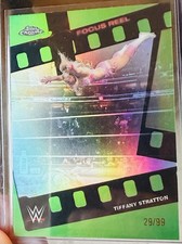 2026 Topps Chrome WWE Tiffany Stratton Focus Reel Green /99 Rare SSP Wrestling