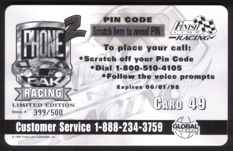 PhonePak 2 (1997) Ted Musgrave (The Family Channel) (Card #49) Phone Card - Image 2 of 2