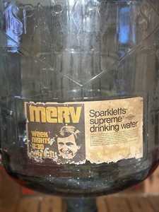 ✨ VINTAGE SPARKLETTS WATER JUG – MERV EDITION ✨ Water Bottle ORIGINAL LABEL