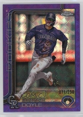 2025 Topps Chrome Logofractor Edition Purple Refractor 71/250 Brenton Doyle 18ye