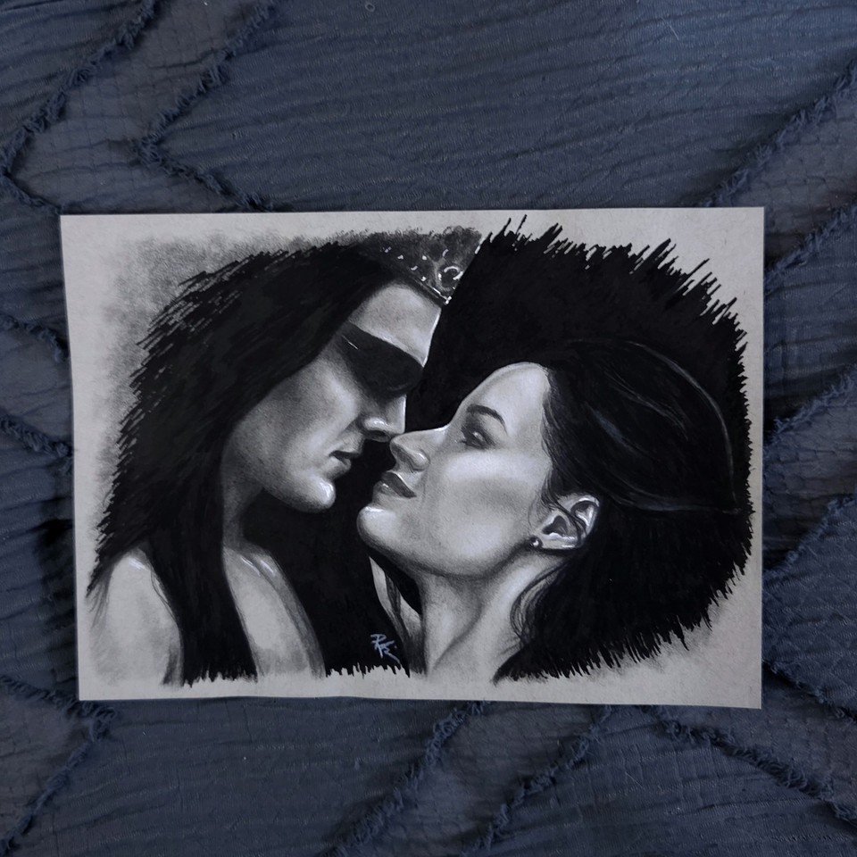 ORIGINAL Drawing Black Dagger Brotherhood Wrath Beth Portrait Romance ...
