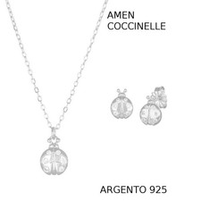 Collana o Orecchini Coccinella Argento 925 con Zirconi Donna Amen Gioielli