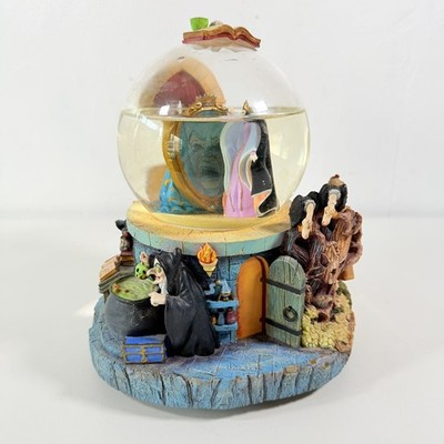 Vintage Disney Villains Schneewittchen böse Königin magischer Spiegel beleuchtet Schneekugel
