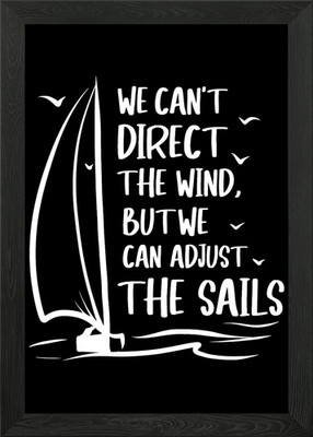 Gerahmtes Wandbild Segelanker Segelboot Poster Leinwanddruck Bild