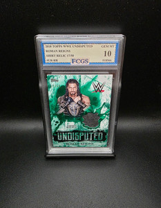 Roman Reigns #UR-RR (2018) Topps WWE Undisputed Relic Green /50 - Graded 10
