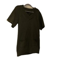 Banana Republic Heavy Sweater Dress Medium 90s Y2K Pockets Women OD Green A106