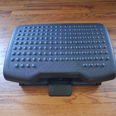 Adjustable Height Footrest Ergonomic Design Black Model