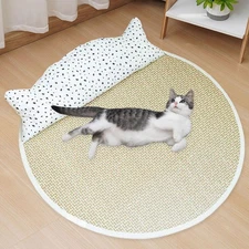 Cat Cooling Mat (21.65inch Diameter) Hot Days Breathable Kitten Rest Cooling Pad