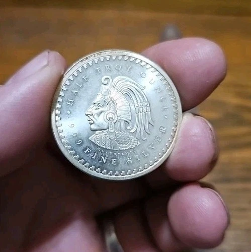 1/2 oz Golden State Mint Aztec Calendar .999 Fine Silver Round