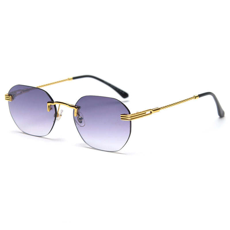 Retro Color Film Rimless Sunglasses Men & women sunglasses