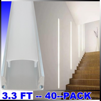 1M LED Profile Aluminium Channel Extrusion Housing For LED Strip Light 40-PACK