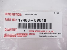 Genuine OEM Toyota 17408-0V010 Polished Stainless Steel Exhaust Tip 12-20 Camry