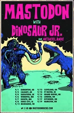 MASTODON | DINOSAUR JR 2018 Tour Ltd Ed RARE New Poster! Progressive Metal Rock