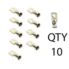 1/0 AWG gauge 5/16" Tinned Copper Crimp Ring Terminal Lug QTY 10 Pack