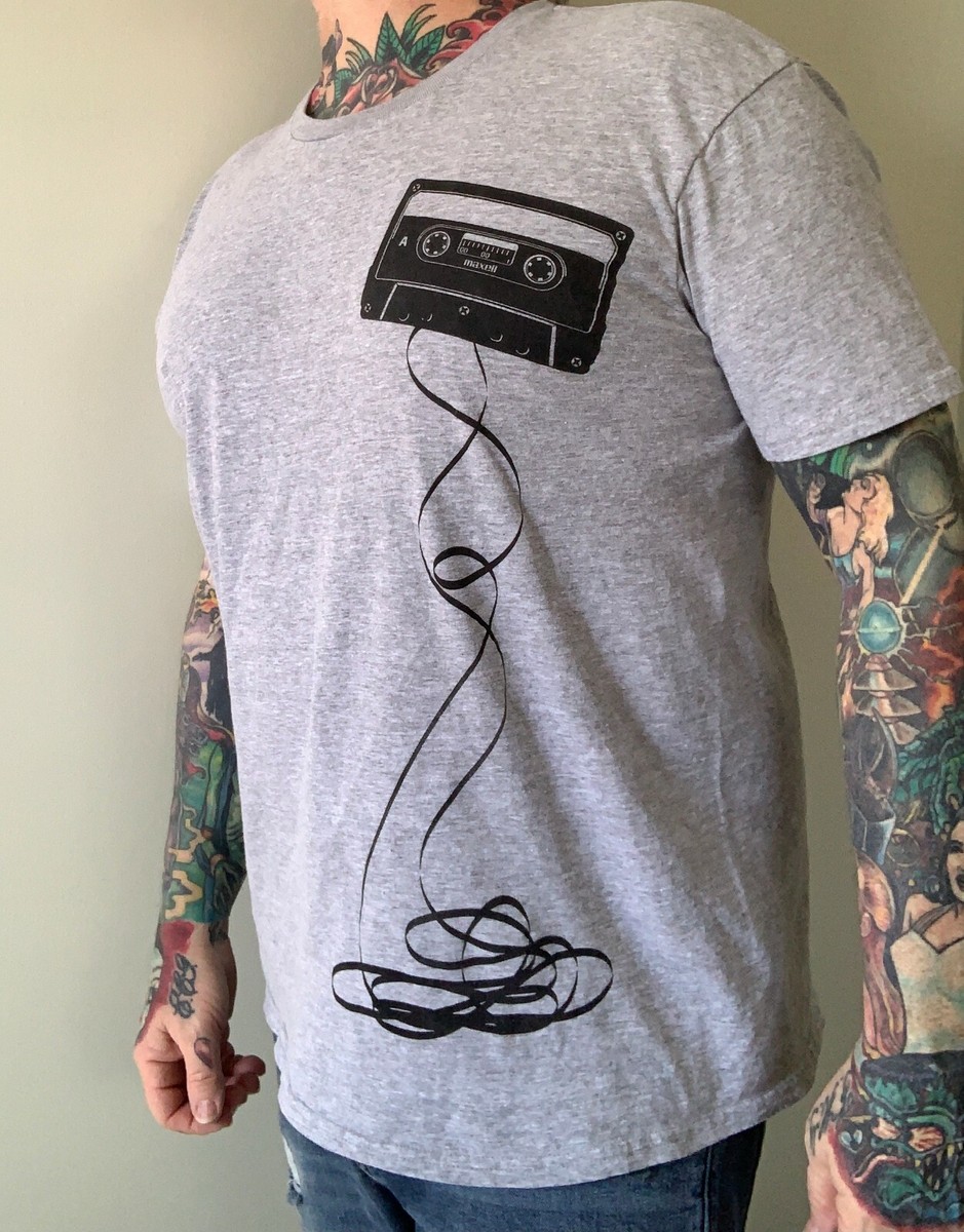 【1993studio】 Vintage Cassette Tape T-Shirt /追跡付 MAXELL Cassette Tape T Shirt Shirt Unisex Sz. (XL) Vintage