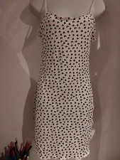 New. Shein. White/cream Print Stretch Dress. Size Small (8)