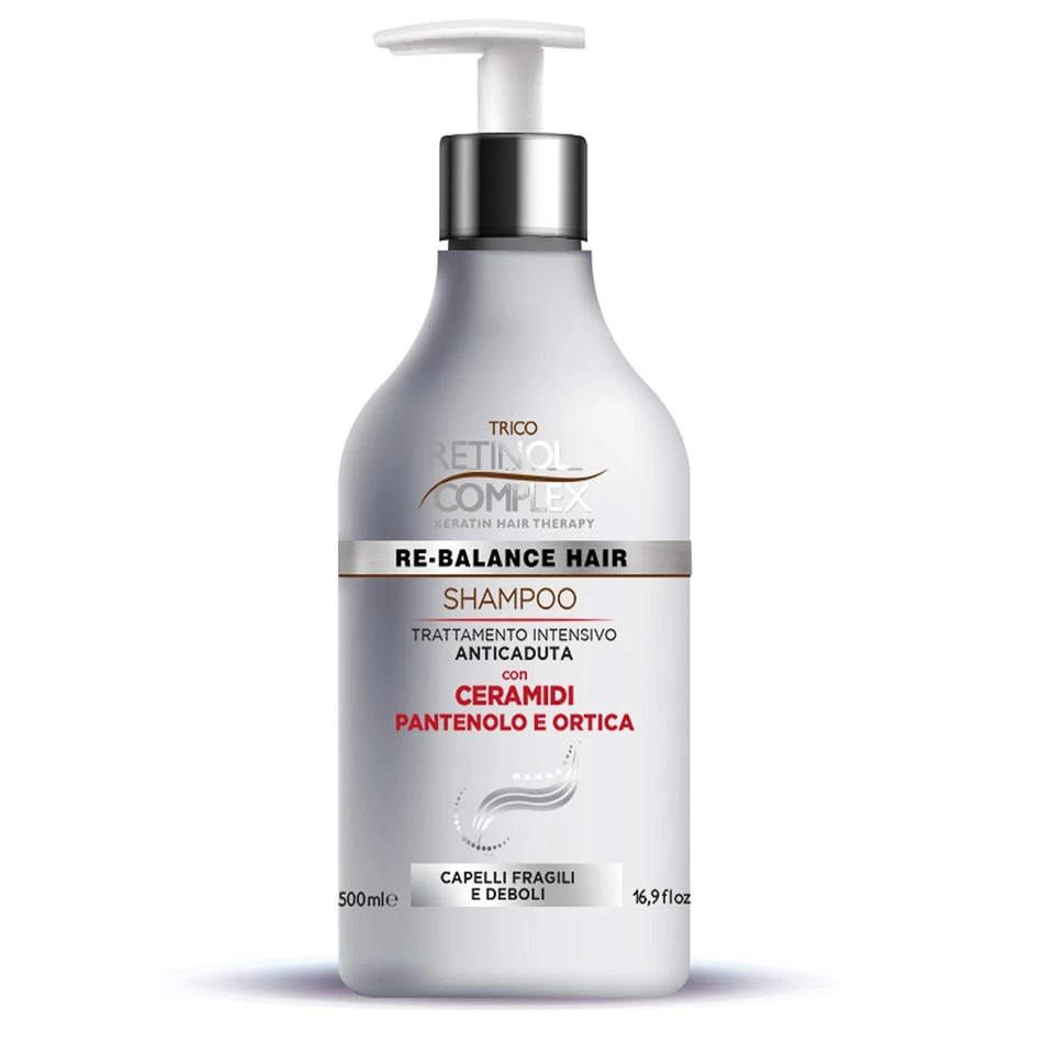 TRICO RETINOL COMPLEX SHAMPOO ANTICADUTA PER CAPELLI 500ML CERAMIDI E PANTENOLO
