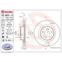 Brembo 2X Bremsscheibe Vorne 312 InnenbelüFtet FüR Renault Clio III