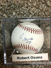 Roberto Osuna Signed Autographed ROMLB Baseball + UV Cube Astros Early Signature