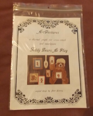 Teddy Bears at Play Charted Graph for Cross Stitch and Needlepoint Art Ventures 