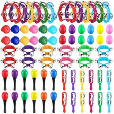 72 Pcs Shaker Musical Instruments for Kids, Egg Shaker, Wrist Hand Band Bells...