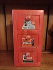 Coca Cola Red Chest of Three Draws 10"x5"x5" VINTAGE 2003 RARE Gift Christmas