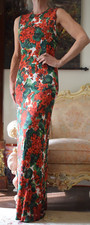 New DOLCE&GABBANA Runway Artistic Floral,Leafs Design Gown, dress IT 40, US 6