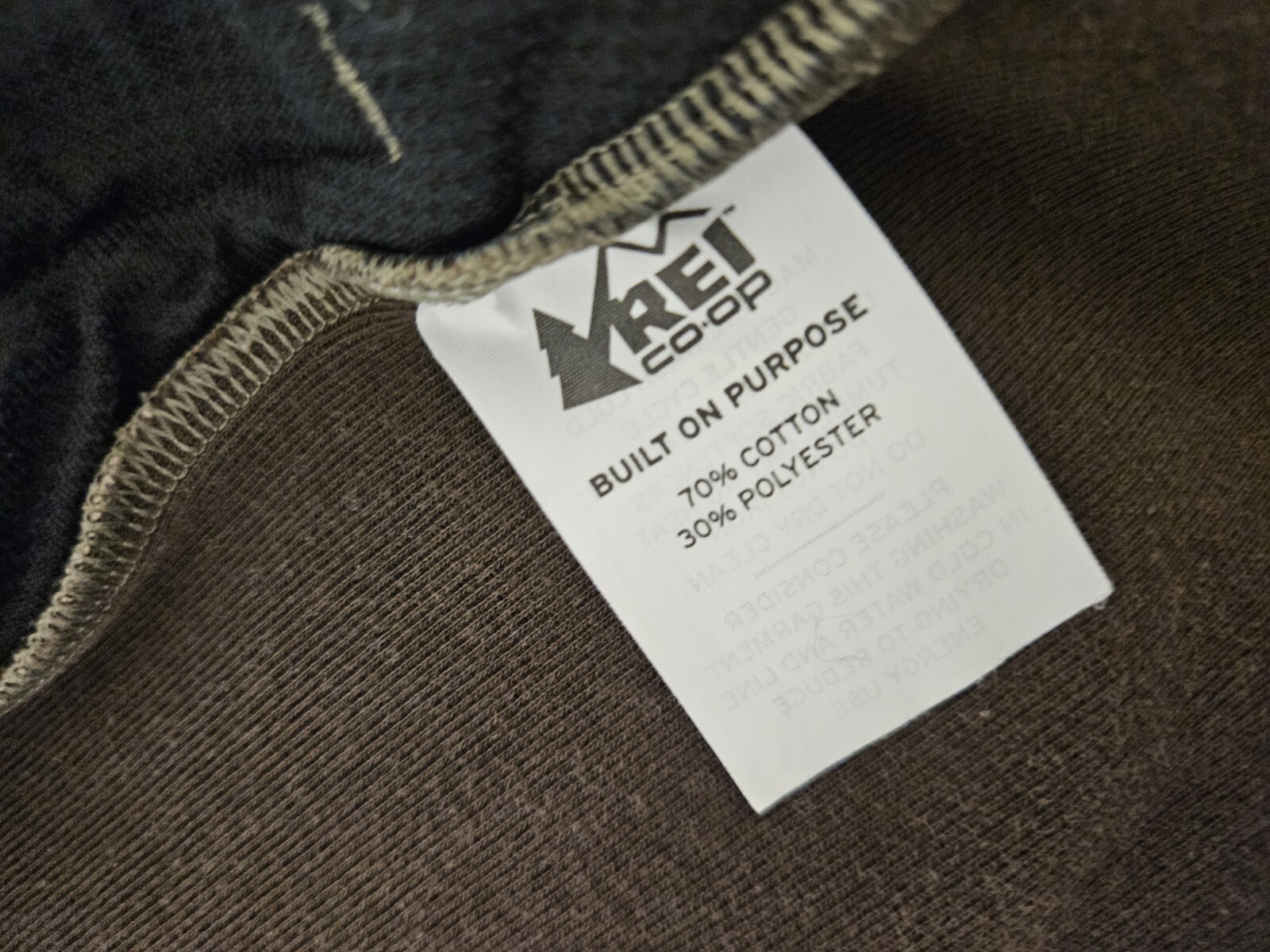 REI Jackets Mens Large Brown Hooded Full Zip Lightweight 
