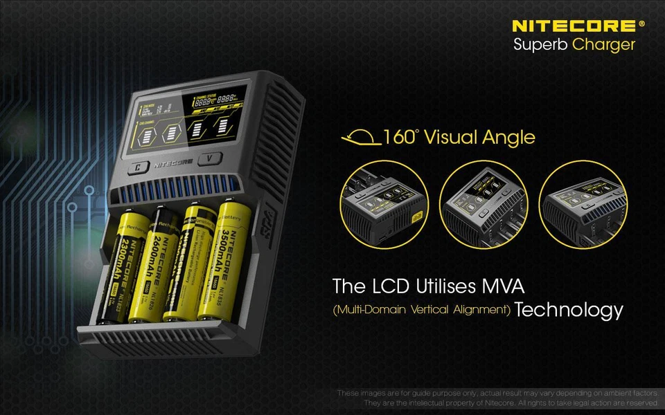 Nitecore SC4 Superb Charger 4-Slot Universal Charger for 26650, 16340 etc - Image 4 of 4