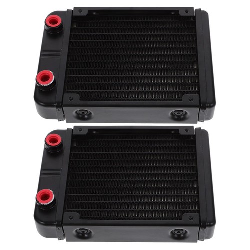 2 Pcs Water Cooling Radiator Liquid Cooler Cpu Computer Heat Sink - Afbeelding 6 van 12