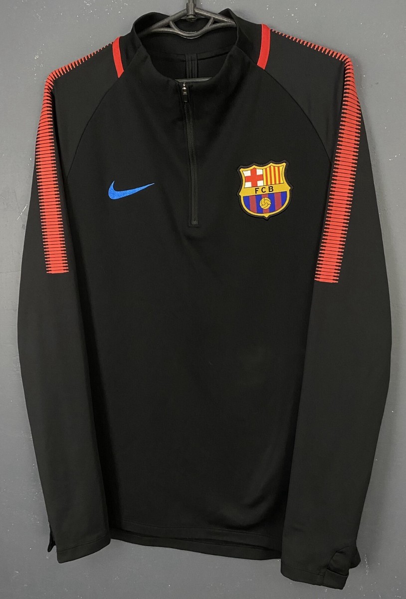 MEN NIKE FC BARCELONA 2017/2018 TRAINING TOP SOCCER FOOTBALL SHIRT
