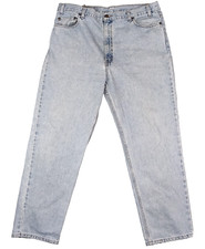 Vintage Levis 540 Brown Tab Mens 40x30 Relaxed Fit Tapered Leg Light Wash