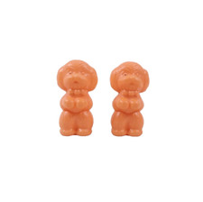 Children's Toy Plastic Orange Dogs USSR Soviet Vintage Collectible Retro Toys