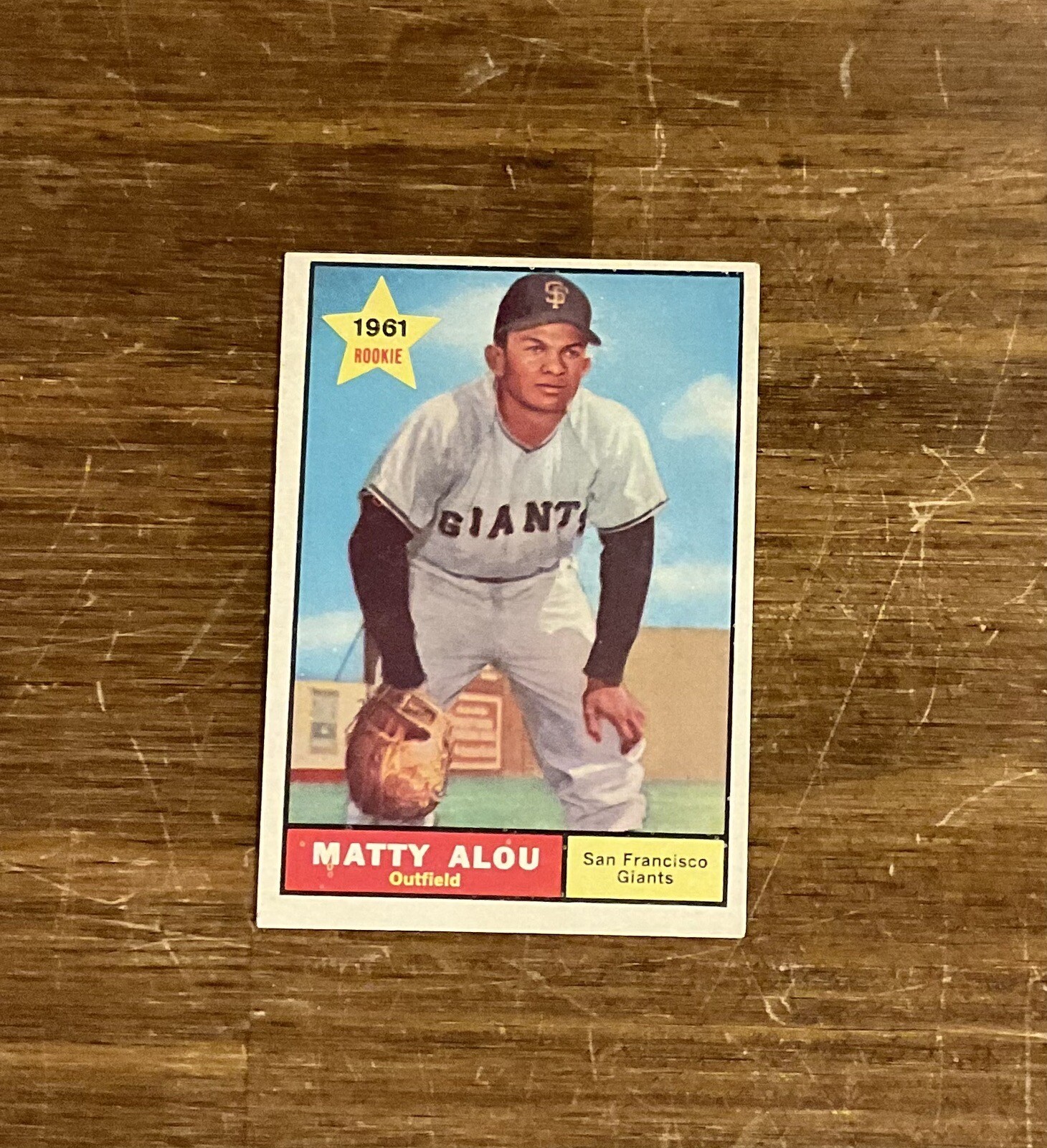 1961 Topps Matty Alou San Francisco Giants 327 Rookie Baseball Card No
