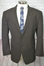 Croft  Barrow Mens Brown REG FIT 2 Button Sport Coat Blazer Jacket SIZE 46R