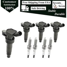 Ignition Coil & Spark Plug For 2011-2014 Hyundai Sonata 2.4L L4 4pcs 27300-3F100