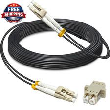5M 15Ft LC to LC Duplex OM3 Outdoor Armored Fiber Optic Patch Cable, 40Gb 10Gb