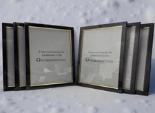 6 Pack-8.5x11 Photo, Document, Certificate, Frame-Wall/Table-Black/Gold w Glass