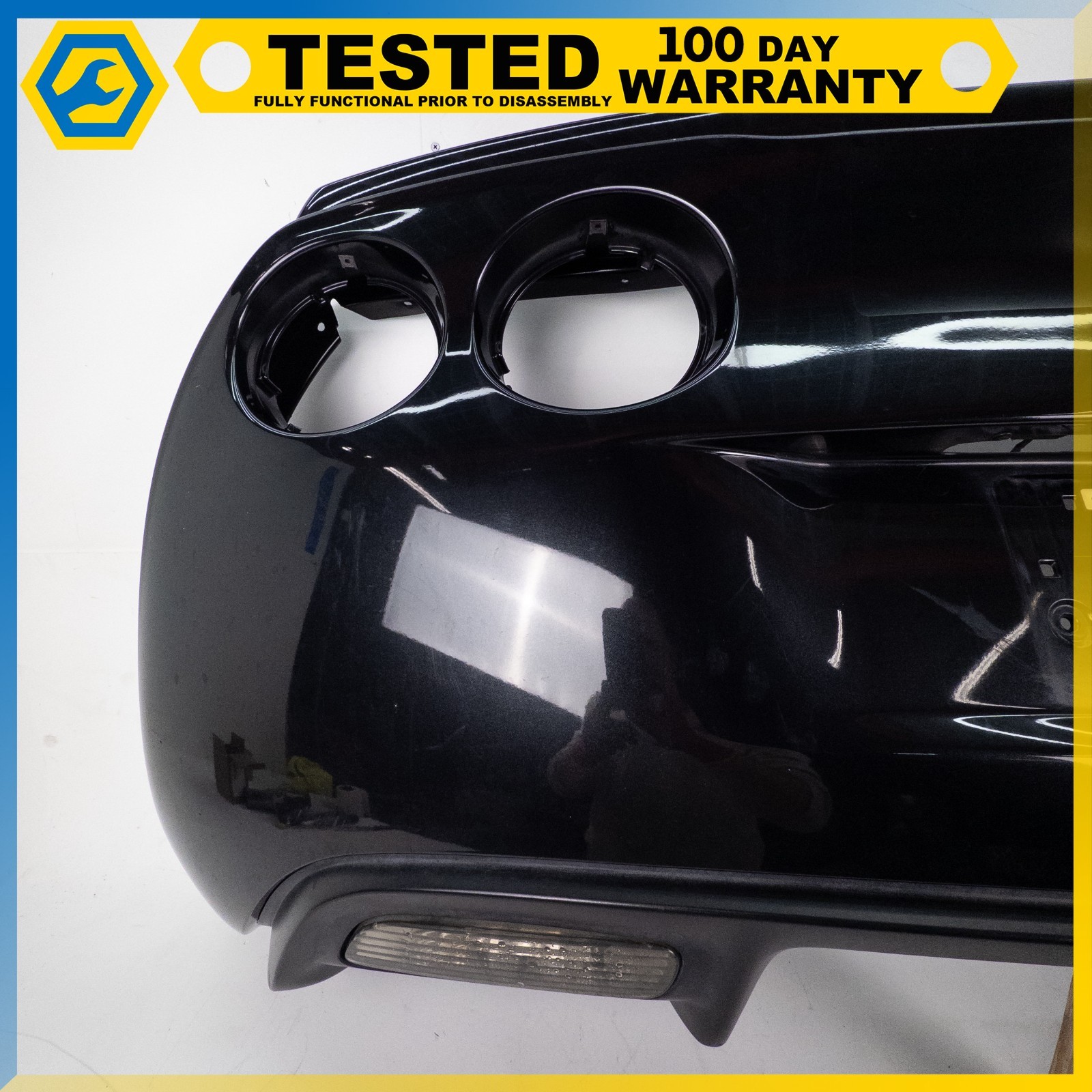 06-13 CORVETTE C6 GRAND SPORT Z06 REAR BUMPER COVER PANEL HARNESS BLACK OEM