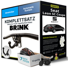 Für SEAT Leon SC Coupe Typ 5F5 Anhängerkupplung abnehmbar +eSatz 13pol 14- AHK