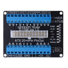 24/20-pin ATX DC Power Supply Breakout Board Module Adapter, Terminal Block B...