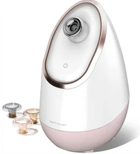 New Vanity Planet Aira Ionic Facial Steamer, Beige/Rose Gold for All Skin Types