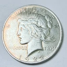 1922 PEACE SILVER DOLLAR 90% SILVER ABOUT UNCIRCULATED DETAILS FREE SHIP #9669