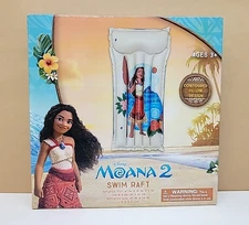 Disney Moana 2 Swim Raft 41 Inch Kids Inflatable Pool Float-Summer Toy