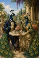 Anthropomorphic Peacock Birds Animals Modern ...