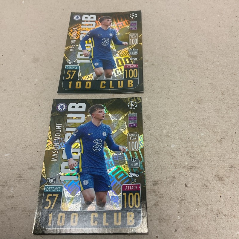2021/22 Topps Match Attax Chelsea FC Mason Mount Gold Foil 100 Club (2) Card