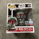 Funko Pop Deluxe: Star Wars - Boba Fett with Slave One #213 NYCC CON STICKER