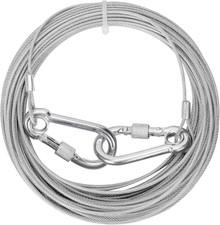 45ft Tie-Out Cable for Small Medium Dogs up to 50 Pounds,Dog Runner Tether Chain