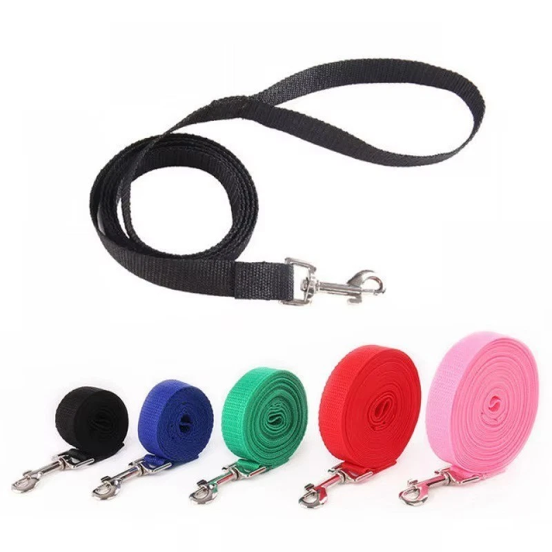 Nylon Training Lead Leash Puppy Dog Pets Rope Recall Long Obedience Slip Walking