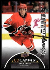 2021-22 UPPER DECK UD CANVAS YOUNG GUNS BLACK JACK DRURY ROOKIE CAROLINA
